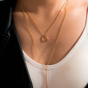3 Pack Layered Geometric Necklace